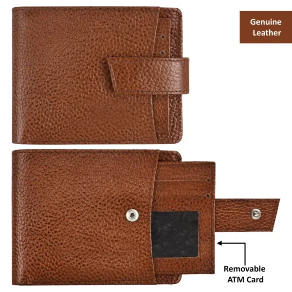 Classic Bi-Fold Genuine Leather Wallet for Men (RWL 44) - Image 2